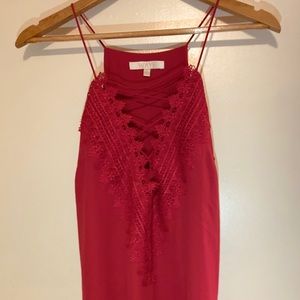 Beautiful red lace top!
